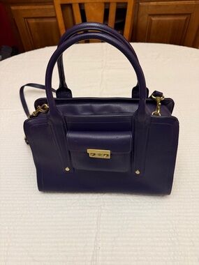 Phillip Lim for Target  Purple Leather Satchel Handbag with shoulder strap